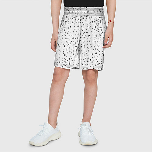 Детские шорты Паттерн латиница / 3D-принт – фото 3