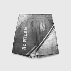 Шорты детские AC Milan - grey gradient вертикально, цвет: 3D-принт