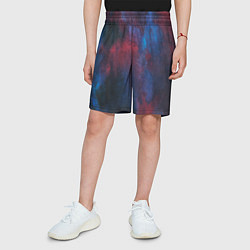 Шорты детские Тай-дай космос, цвет: 3D-принт — фото 2