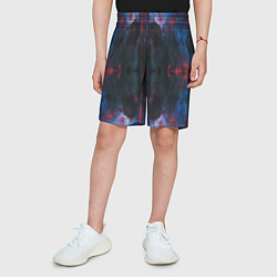 Шорты детские Тай-дай космос, цвет: 3D-принт — фото 2