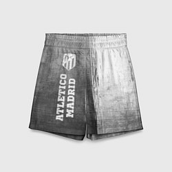 Шорты детские Atletico Madrid - grey gradient по-вертикали, цвет: 3D-принт