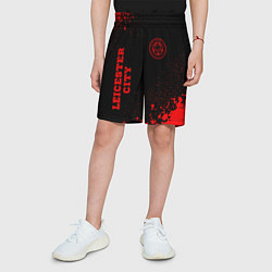 Шорты детские Leicester City - red gradient вертикально, цвет: 3D-принт — фото 2