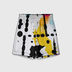 Шорты детские Цветная абстракция - минимализм, цвет: 3D-принт
