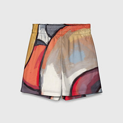 Шорты детские Абстракция с кругами, цвет: 3D-принт