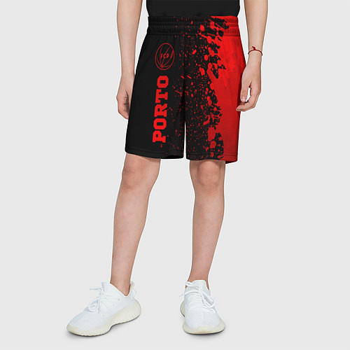 Детские шорты Porto - red gradient по-вертикали / 3D-принт – фото 3
