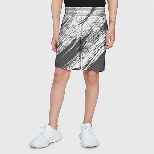 Детские шорты The color is gray and white / 3D-принт – фото 3