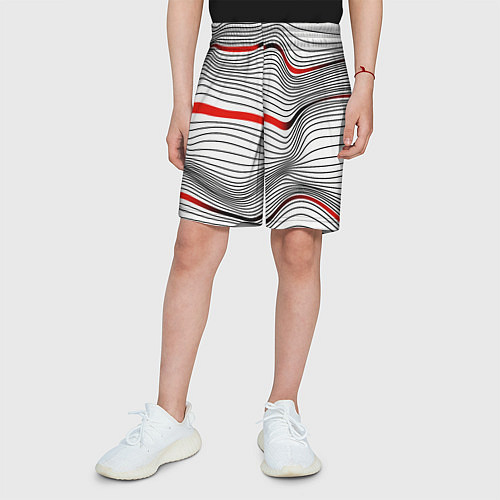 Детские шорты По красной линии / 3D-принт – фото 3