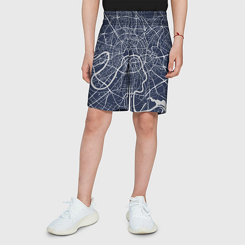Детские шорты Карта Москвы - столица России / 3D-принт – фото 3