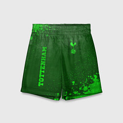 Шорты детские Tottenham - green gradient вертикально, цвет: 3D-принт