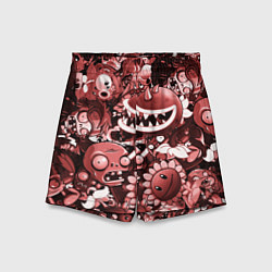 Шорты детские Растения против зомби в красном цвете, цвет: 3D-принт
