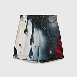 Шорты детские Сюрреалистичная абстракция с каплями, цвет: 3D-принт