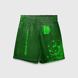Шорты детские League of Legends - green gradient вертикально, цвет: 3D-принт