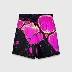 Шорты детские Розовые пятна в текстуре, цвет: 3D-принт