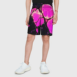 Шорты детские Розовые пятна в текстуре, цвет: 3D-принт — фото 2
