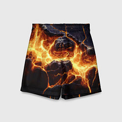 Шорты детские Золотая лава текстура, цвет: 3D-принт