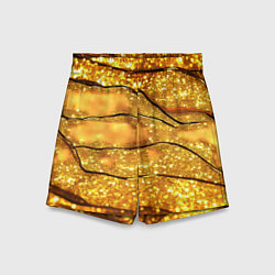 Шорты детские Золотая текстура с блестками, цвет: 3D-принт