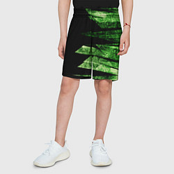 Шорты детские Color green black, цвет: 3D-принт — фото 2