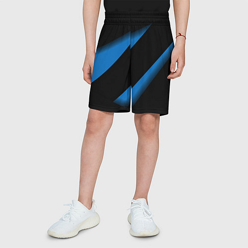 Детские шорты Color blue black line / 3D-принт – фото 3