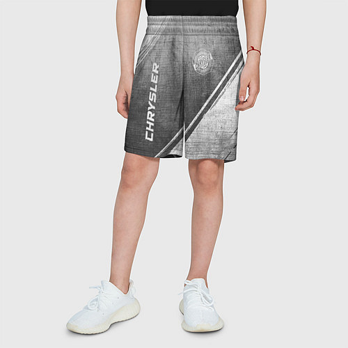 Детские шорты Chrysler - grey gradient вертикально / 3D-принт – фото 3