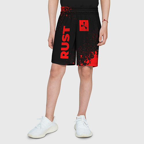 Детские шорты Rust - red gradient вертикально / 3D-принт – фото 3