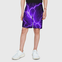 Шорты детские Color purple black, цвет: 3D-принт — фото 2