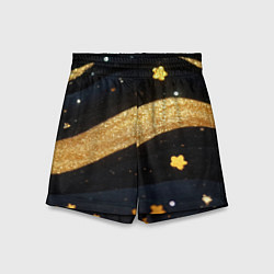 Шорты детские Золотые волны текстура, цвет: 3D-принт