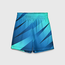 Детские шорты Сине-голубой абстрактные полосы