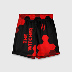 Шорты детские The Witcher - red gradient вертикально, цвет: 3D-принт