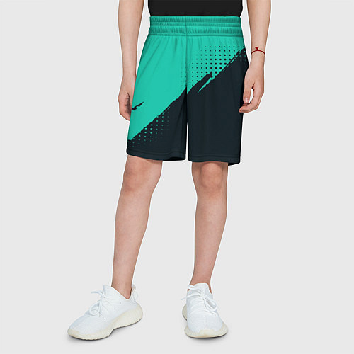 Детские шорты Color black light blue / 3D-принт – фото 3