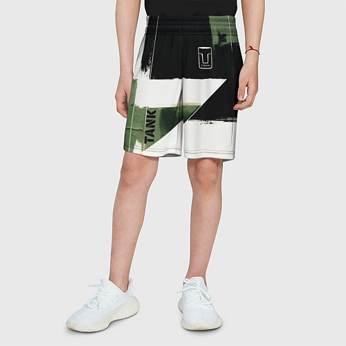 Детские шорты Tank логотип машины / 3D-принт – фото 3