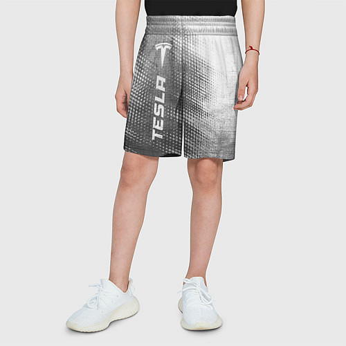 Детские шорты Tesla - grey gradient по-вертикали / 3D-принт – фото 3
