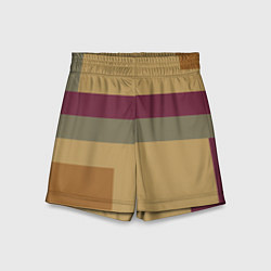 Шорты детские Цветной геометрический абстрактный паттерн, цвет: 3D-принт