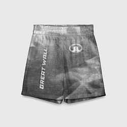 Шорты детские Great Wall - grey gradient вертикально, цвет: 3D-принт