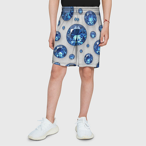 Детские шорты Россыпь сапфиров / 3D-принт – фото 3