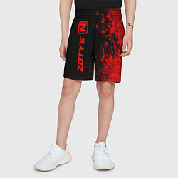 Шорты детские Zotye - red gradient по-вертикали, цвет: 3D-принт — фото 2