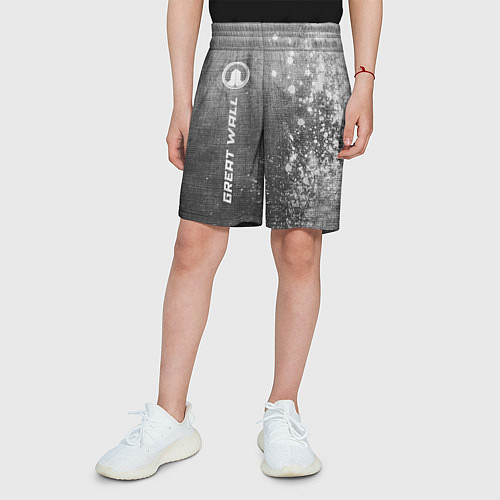 Детские шорты Great Wall - grey gradient по-вертикали / 3D-принт – фото 3