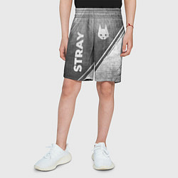 Шорты детские Stray - grey gradient вертикально, цвет: 3D-принт — фото 2