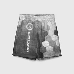 Шорты детские Mercedes - grey gradient по-вертикали, цвет: 3D-принт