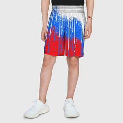 Шорты детские Патриот - флаг, цвет: 3D-принт — фото 2