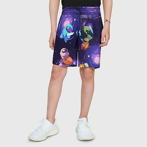 Детские шорты Among Us космос / 3D-принт – фото 3