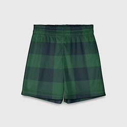 Шорты детские Дождевой лес тартан ирландский, цвет: 3D-принт
