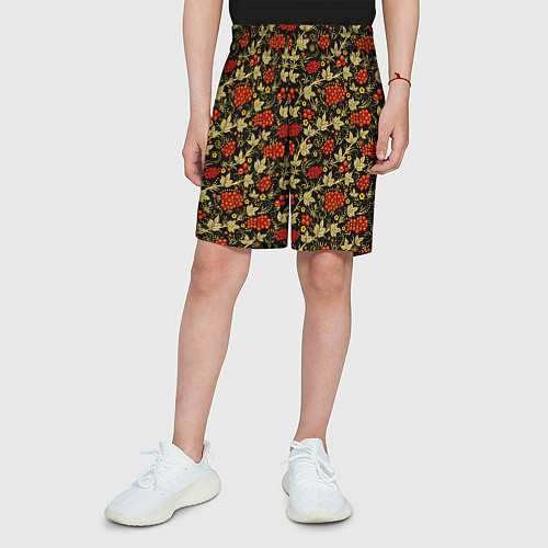 Детские шорты Традиционный русский узор / 3D-принт – фото 3