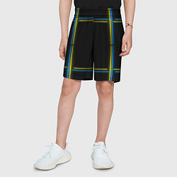 Шорты детские Neon yellow blue, цвет: 3D-принт — фото 2