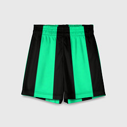 Детские шорты Color turquoise black line