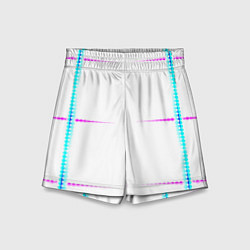 Детские шорты Color white blue pink stripes