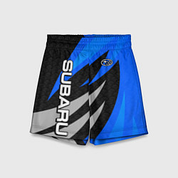 Шорты детские Subaru - синий, цвет: 3D-принт