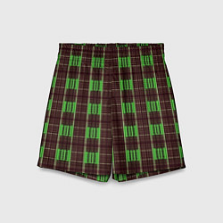 Шорты детские Neon color black and green stripes, цвет: 3D-принт