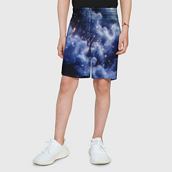 Шорты детские Волшебная дымка тёмно-синий с искрами, цвет: 3D-принт — фото 2