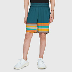 Шорты детские Индиго и шумовой градиент заката с текстурой, цвет: 3D-принт — фото 2