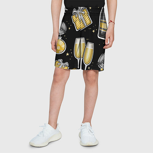 Детские шорты Новогодний вайб / 3D-принт – фото 3